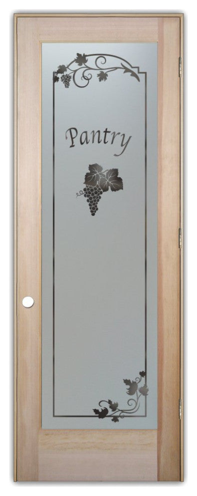 Pantry Door - Grape Cluster Grape Ivy - Douglas Fir (stain grade) - 28" x...