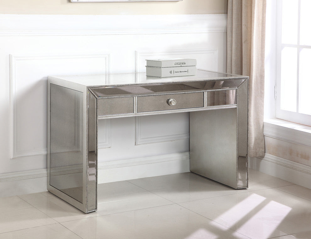 Jameson Silver Mirrored Writing Desk