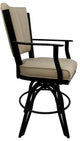 Leather Swivel Tilt Metal Bar Stool - Montana on A-Base, Tan Leather on Black, 26"