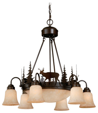 Bryce 9L Deer Chandelier Burnished Bronze