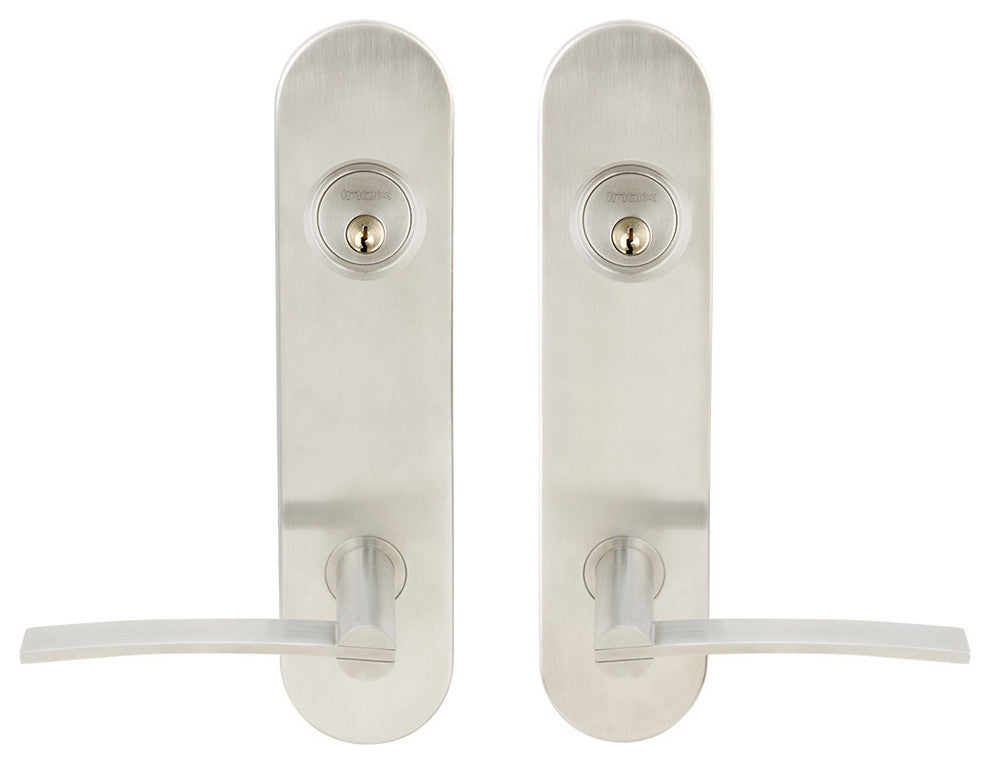 Horizon Lever, Tubular Entry, Double Cylinder, Satin Stainless Steel