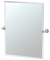 31.5" Tavern Frameless Rectangular Mirror, Polished Nickel