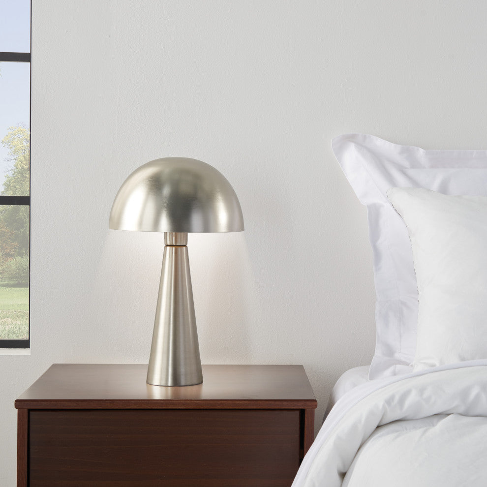 Nourison EPTS1 Table Lamp - Set of 2, Silver, 10" x 10" x 16"