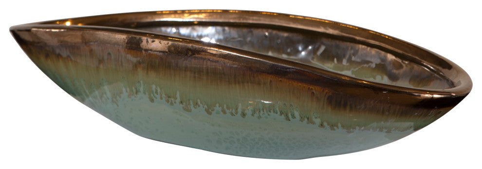 Uttermost Iroquois Green Glaze Bowl