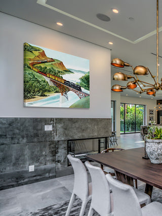 "Railway Bridge" Painting Print on Canvas by Curtis