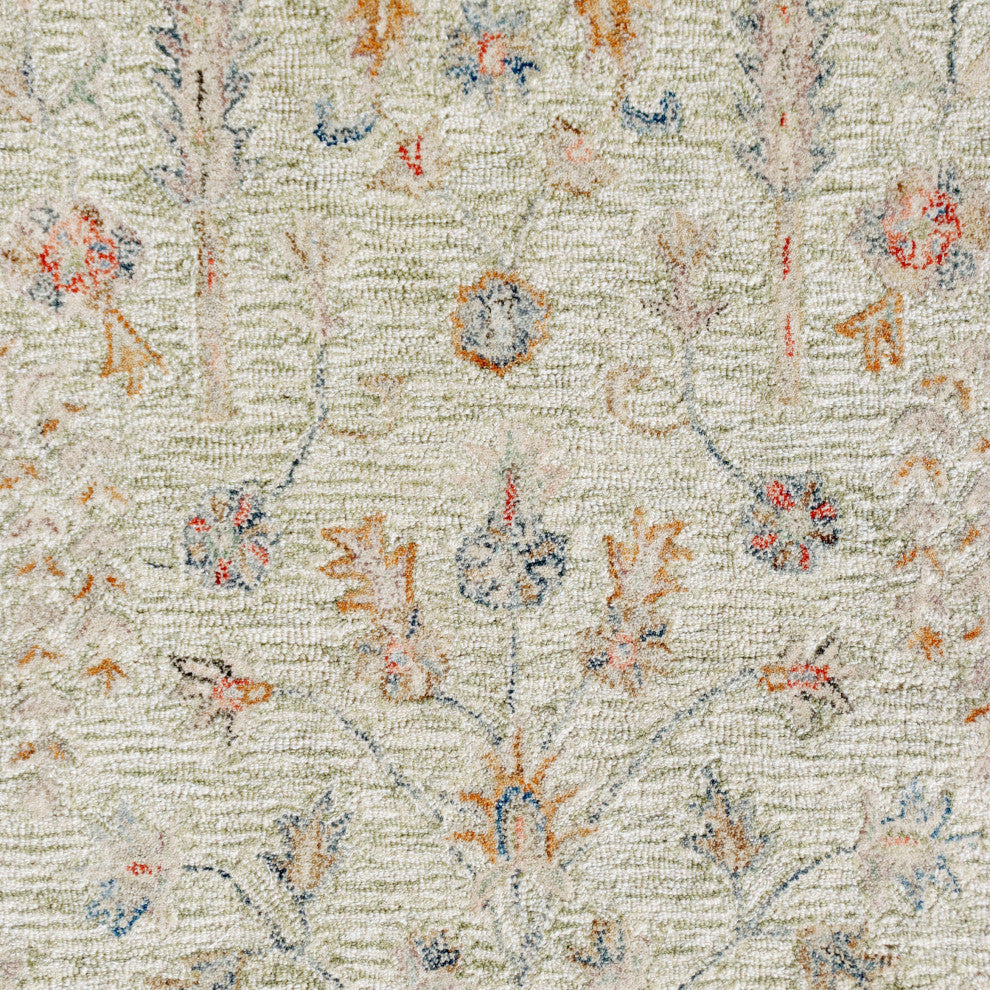 Ox Bay Vin Lex Abstract Hand-Tufted Area Rug, Orange/Ivory, 9' X 12'