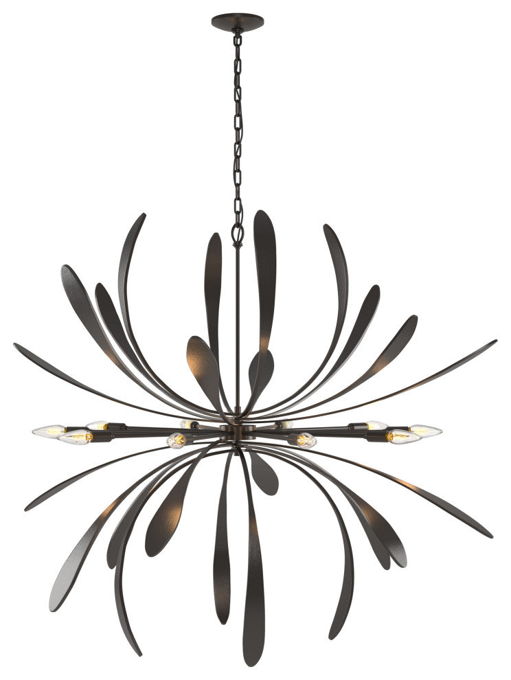Dahlia Large Chandelier, Oil Rubbed Bronze Finish