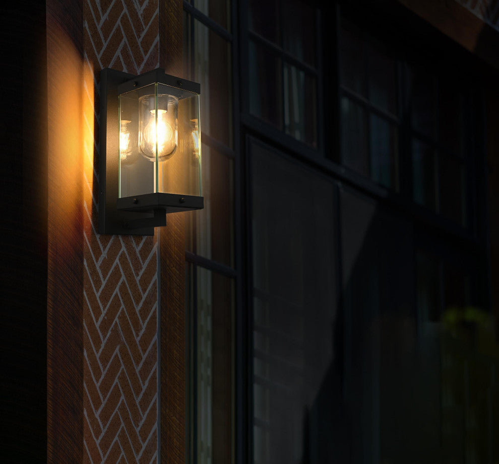 Home Living 6" Outdoor Wall Sconce, Black