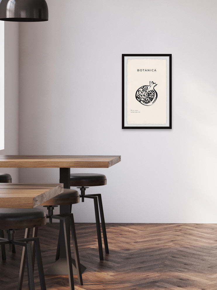 "Botanica Pomegranate" Framed Painting Print, 16x24