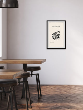 "Botanica Pomegranate" Framed Painting Print, 16x24