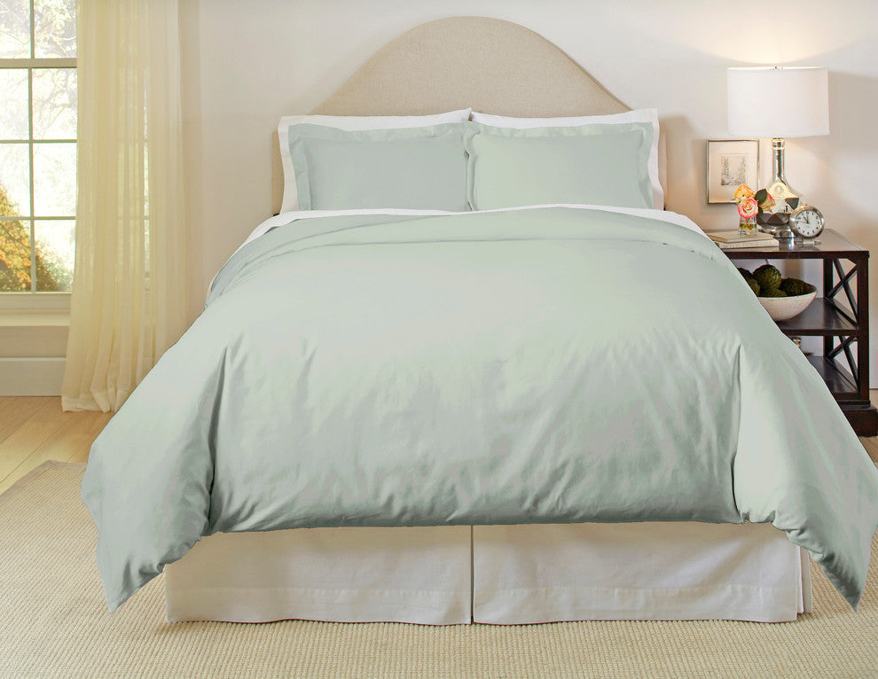 Pointehaven 500TC Duvet Set, Sage, Queen