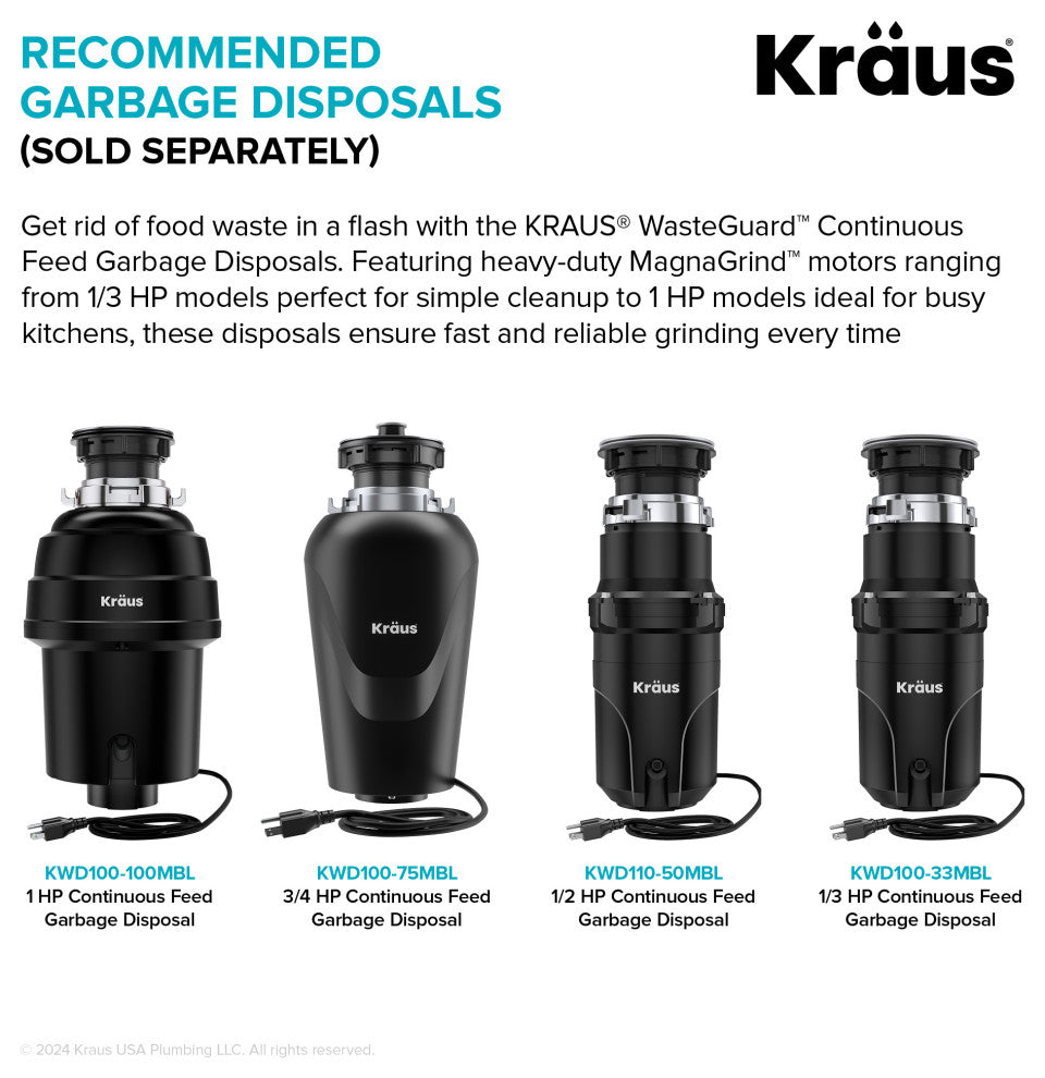 KRAUS Fairlane 33" Drop, / Top Mount 2-Bowl Stainless Steel Kitchen Sink
