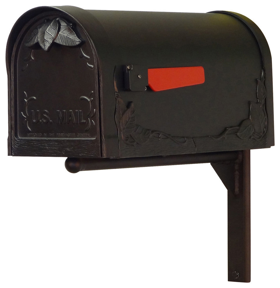 Floral Curbside Mailbox With Ashley Front Single Mailbox Mounting Bracket