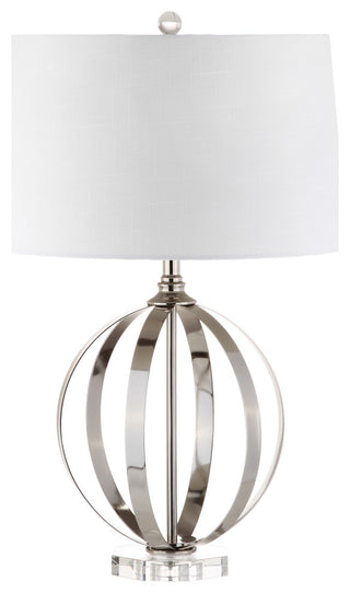 Logan 26" Metal Orb Table Lamp, Polished Nickel