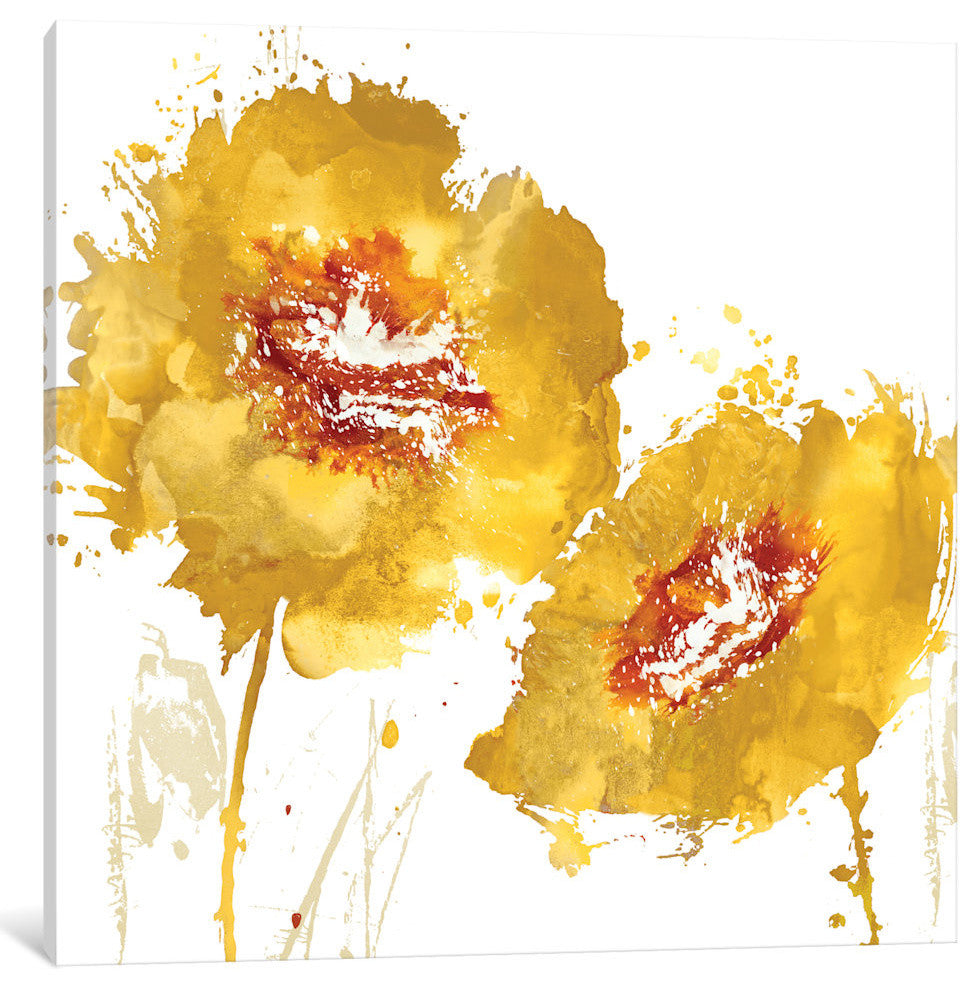 "Flower Burst In Amber II" by Vanessa Austin, Canvas Print, 18x18"