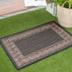 Giovanna Transitional Greek Key Black/Gold Indoor/Outdoor Scatter Mat, 2'x3'