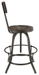 Industrial Modern Dining Bar Stools, Black Metal, Set of 4