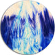 Blue Life, Abstract Large Disc Metal Wall Art, 36"