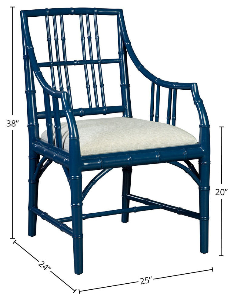 Riley Mahogany Dining Chair, Blue