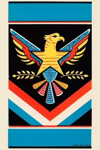Eagle Broom Label- Gallery Wrapped Canvas Art 28" x 42"