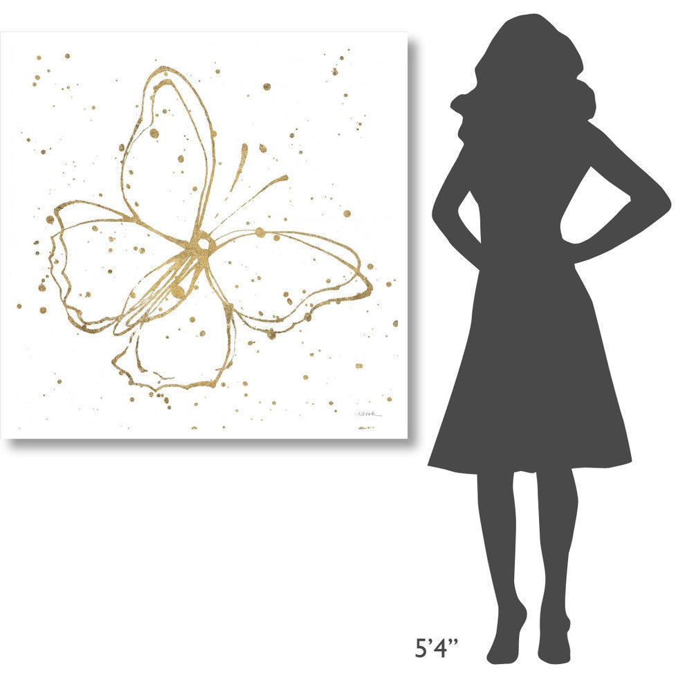 "Golden Wings I" Digital Paper Print by Shirley Novak, 42"x42"