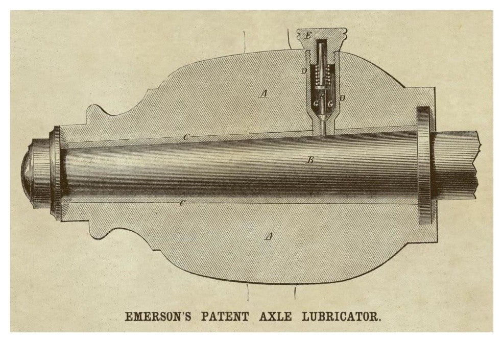 "Emerson's Patent Axel Lubricator" Digital Paper Print by Inventions, 38"x26"