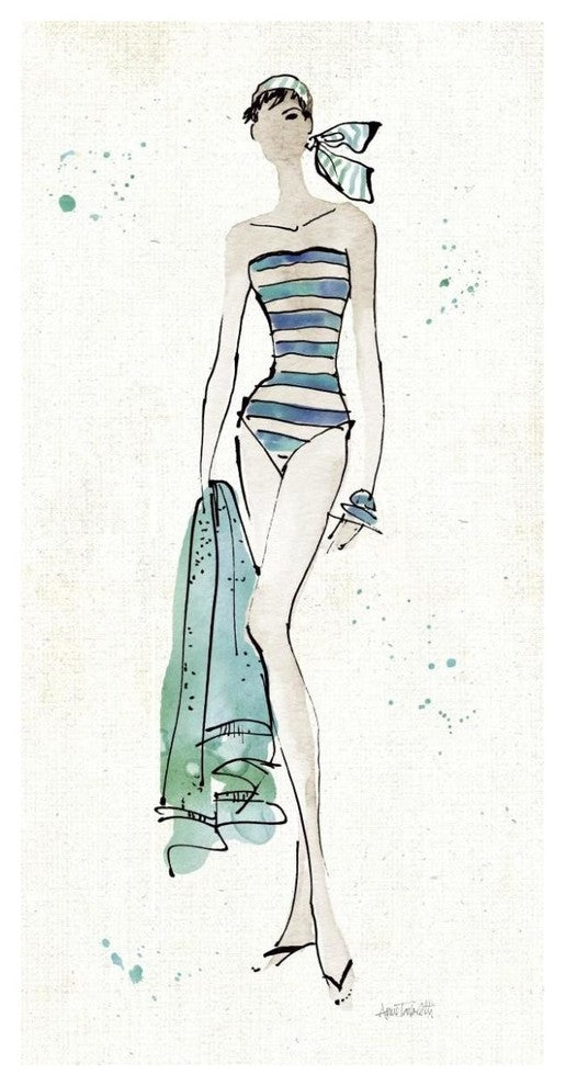 "Beach Divas V" Digital Paper Print by Anne Tavoletti, 38"x74"
