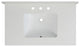 Chantilly White Quartz Top With Mounted White Rectangular Ceramic Basin, 37"