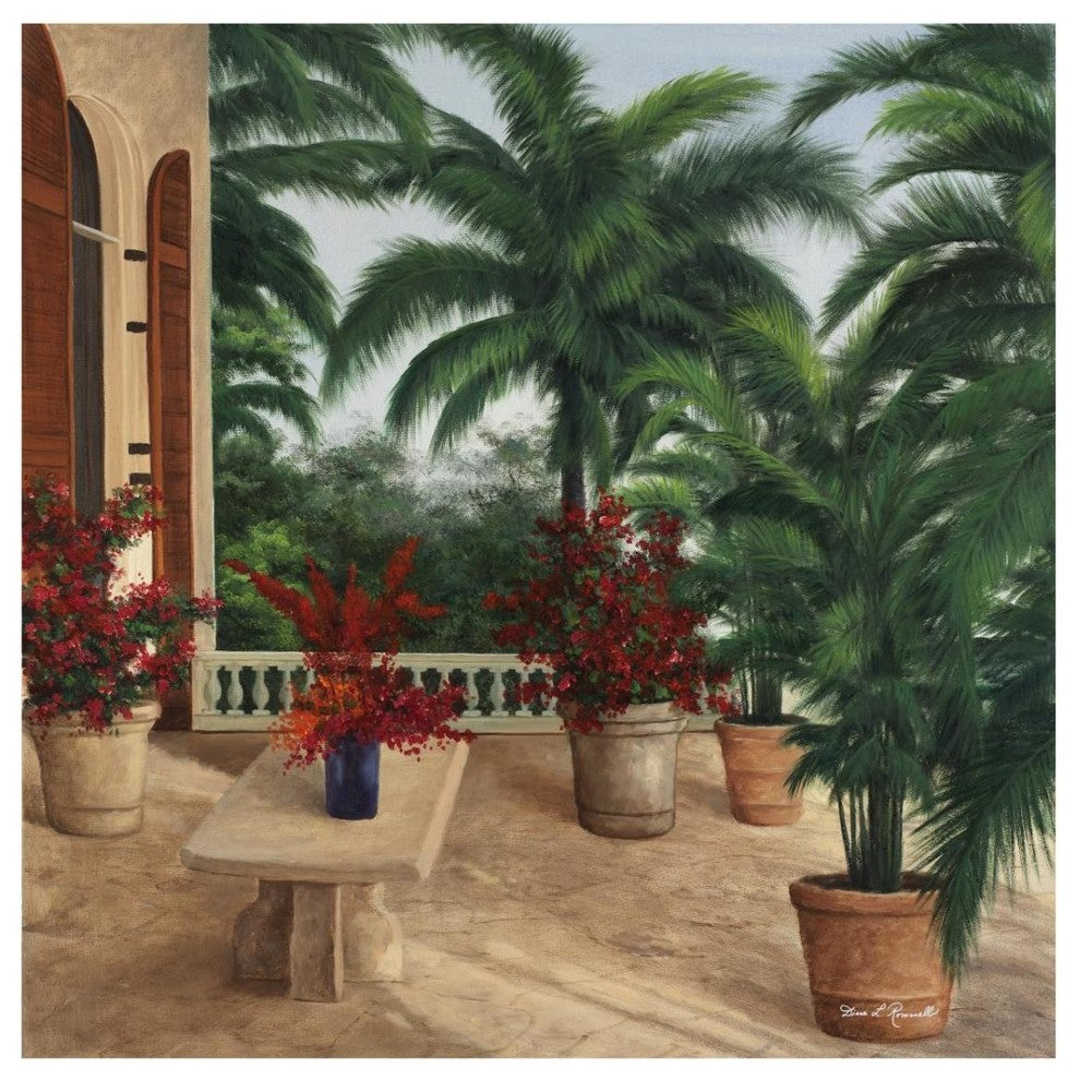 "Tuscany Patio" Digital Paper Print by Diane Romanello, 32"x32"