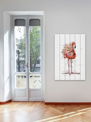 "Flamand" Painting Print on White Wood