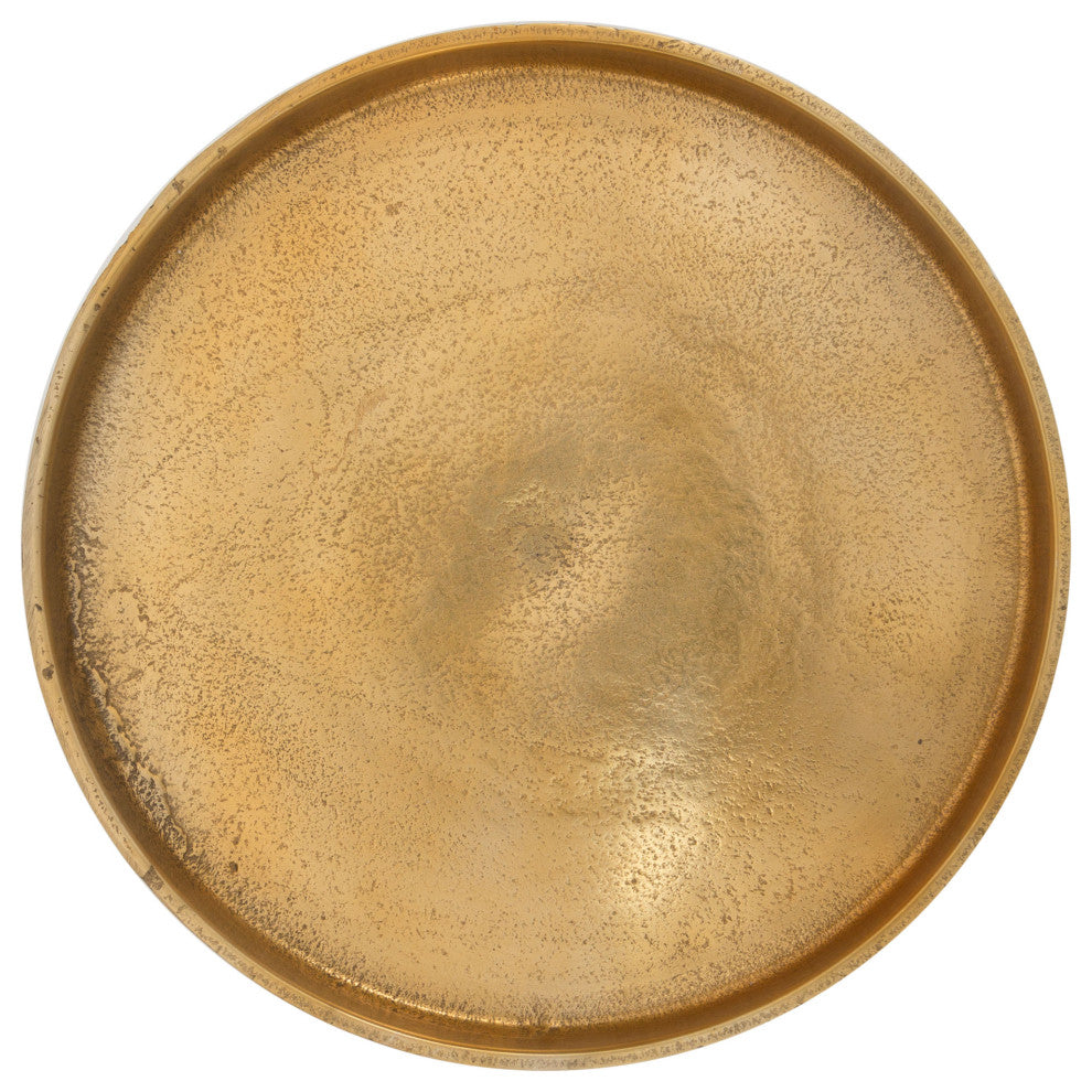 Set of 2 Como Accent Tables Antique Gold