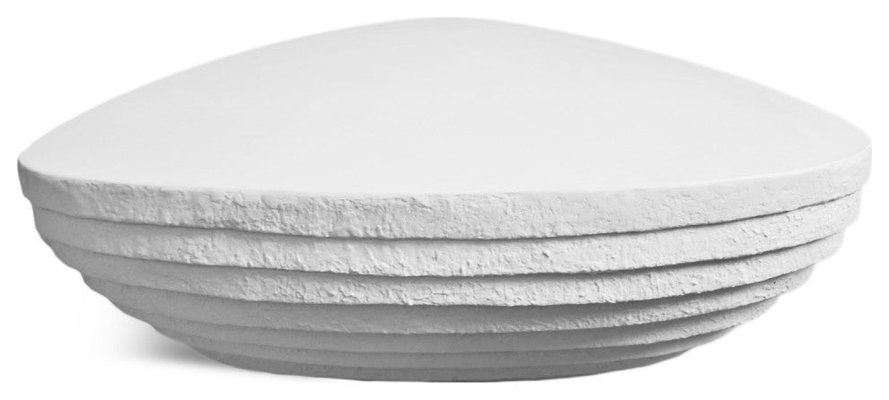 Outdoor Modern White Step Coffee Table