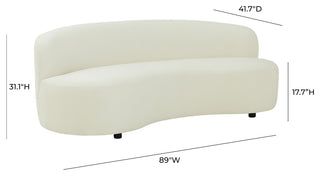TOV Furniture Cannellini Cream Velvet Sofa