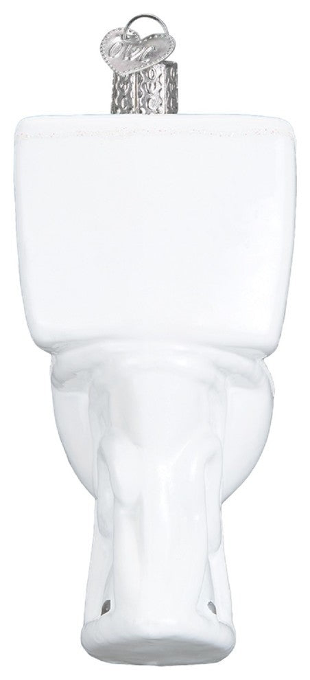 Old World Christmas Bathroom Throne Funny Holiday Ornament Glass