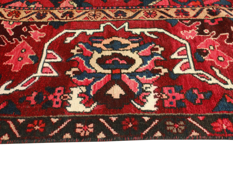 Fine Vintage Distressed Zaid Red/Ivory Rug, 9'5 x 12'9