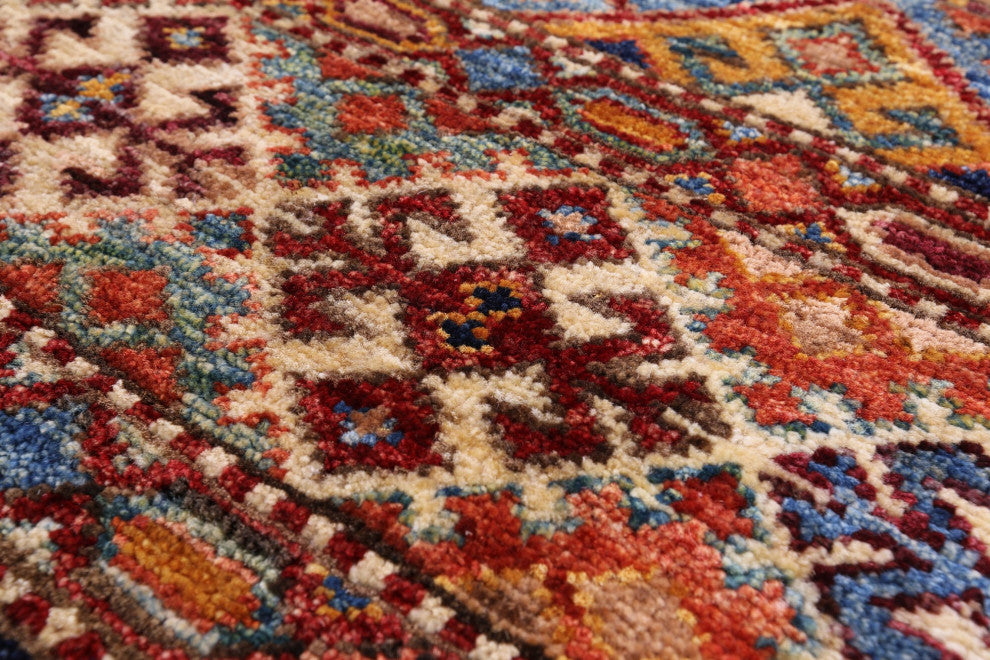 3' 2" X 4' 9" Handmade Khorjin Super Kazak Rug Q10804