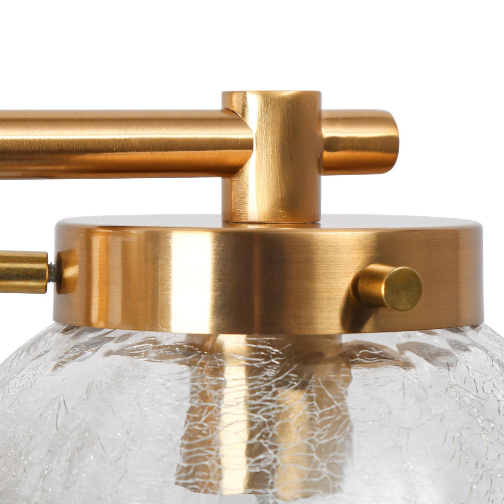 LALUZ 3-Light Modern Gold Bathroom Vanity Light