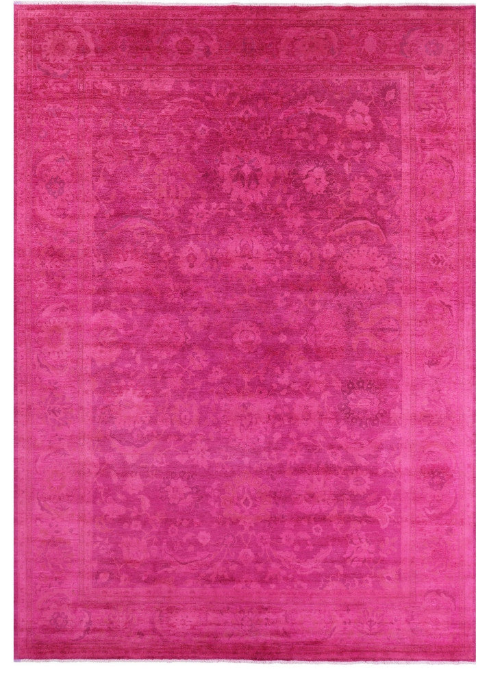 10' 0" X 13' 9" Full Pile Overdyed Hand Knotted Rug - Q12855