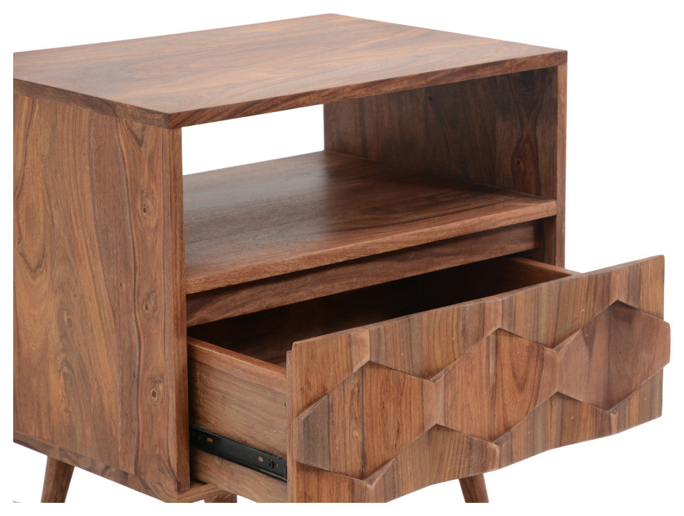 O2 Nightstand Brown