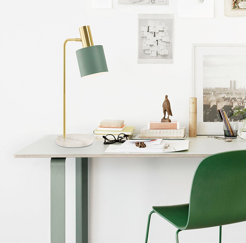 Le Locle | Modern Marble Base LED Table Lamp, Croatian Blue, A