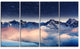 Milky Way Over Frosted Mountains, Landscape Canvas Art Print, 48"x28", 4 Panels