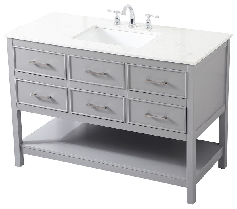Home Living 48" Single Bathroom Vanity, Gray