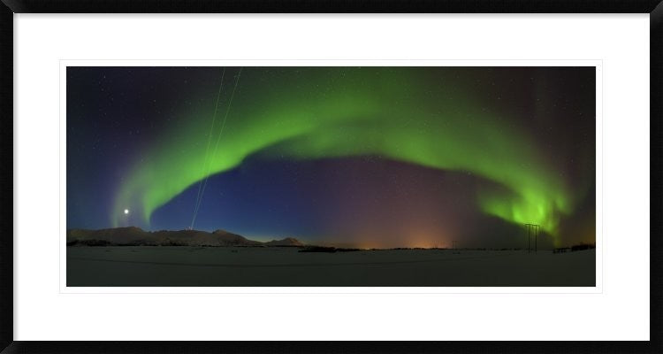 "Northern Lights" Framed Digital Print by Roy Samuelsen, 38"x20"