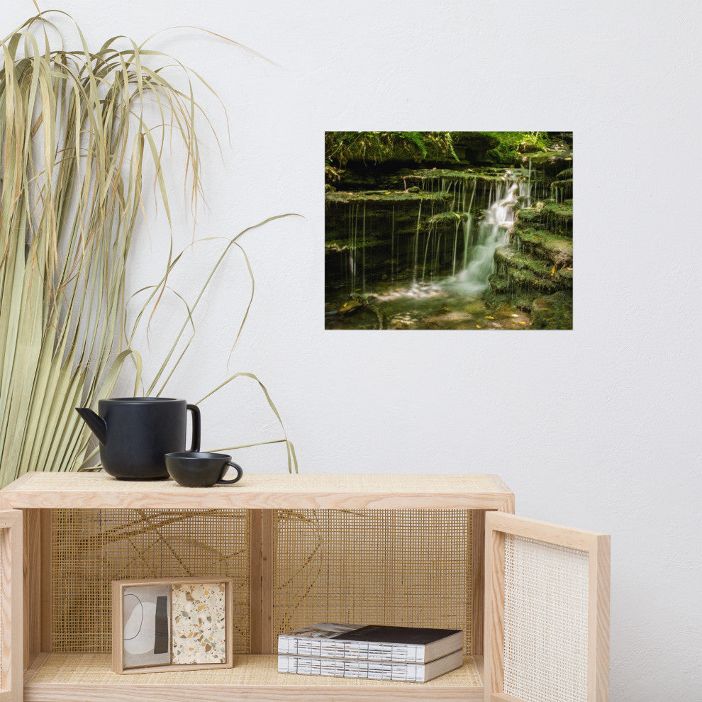 Pixley Falls 1 Landscape Photo, Waterfall Unframed Wall Art Print, 16" X 20"