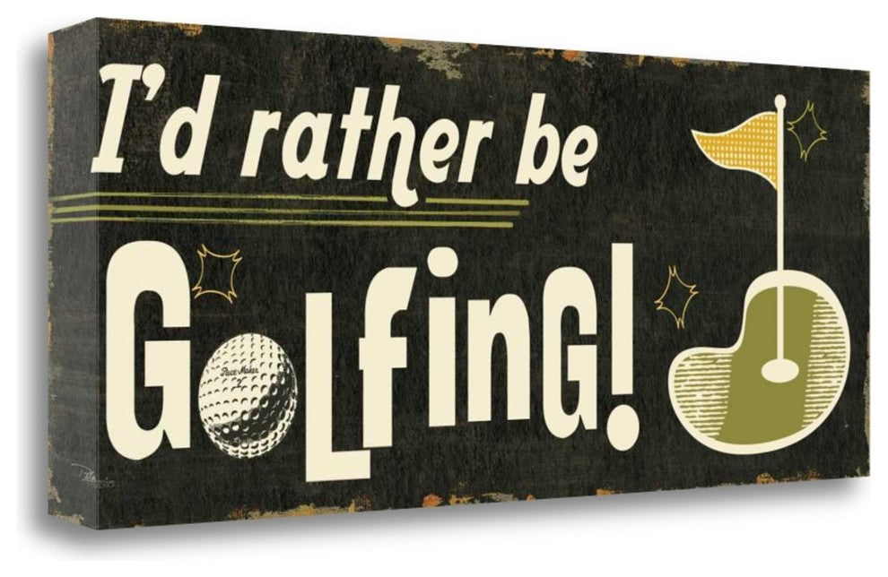 "Funny Golf II" By Pela Studio,Ready to Hang Giclee Print on Gallery Wrap Canvas
