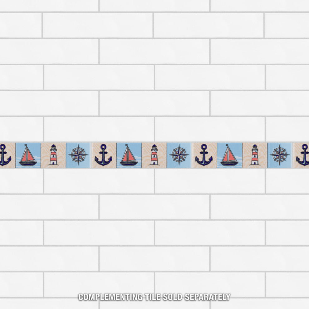 SomerTile Captain Nautilius 2" x 7-7/8" Ceramic Wall Tile