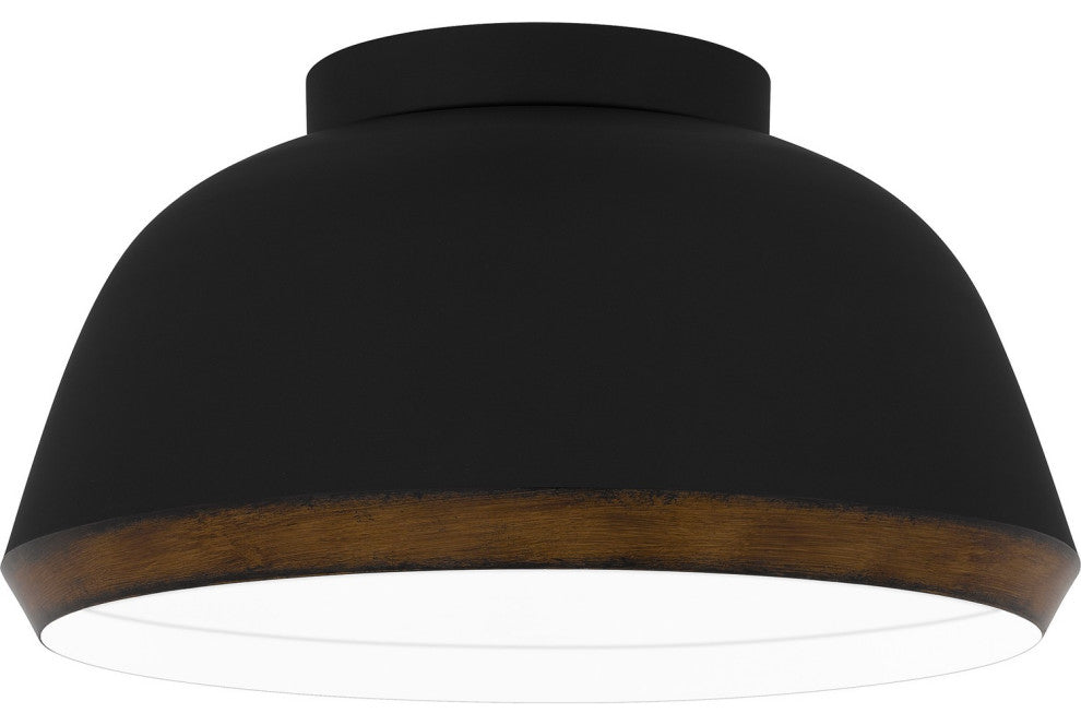 Tamara 3-Light Flush Mount, Matte Black