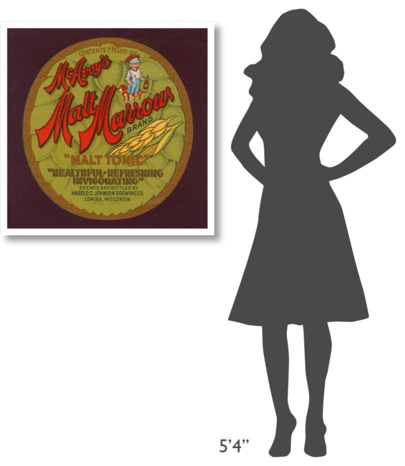 "McAvoy's Malt Marrows "Malt Tonic" Digital Paper Print by Retrolabel, 32"x32"