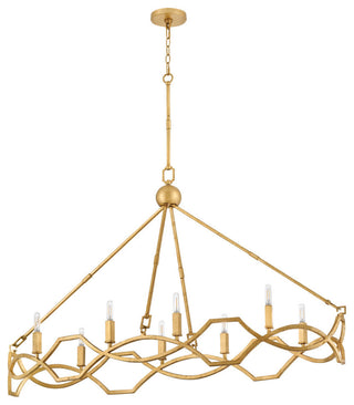 Hinkley Leona Medium Eight Light Linear, Distressed Brass