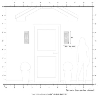 Berkeley 2 Light Black Outdoor ADA Sconce